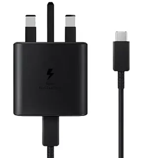 شارژر دیواری سامسونگ توان 45 وات همراه با کابل دو سر تایپ سی 1 متری_اورجینال